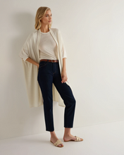Load image into Gallery viewer, N.Peal Women's Linen Blend Round Neck Top New Ivory White
