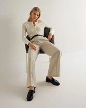 Load image into Gallery viewer, N.Peal Women's Hallie Round Neck Cashmere Cardigan New Ivory White
