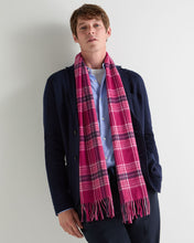 Load image into Gallery viewer, Unisex Cashmere Check Scarf Pink Check
