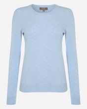 Load image into Gallery viewer, N.Peal Women's Evie Classic Round Neck Cashmere Jumper Cornflower Blue
