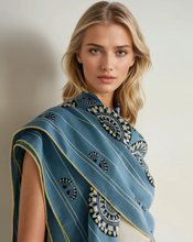 Load image into Gallery viewer, N.Peal Women's Printed Foulard Blue
