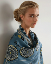 Load image into Gallery viewer, N.Peal Women's Printed Foulard Blue
