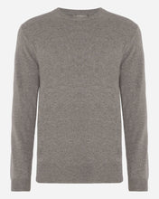Load image into Gallery viewer, N.Peal Men&#39;s The Oxford Round Neck Cashmere Jumper Taupe Brown
