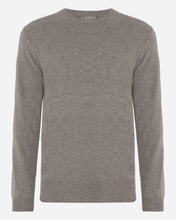 Load image into Gallery viewer, N.Peal Men&#39;s The Oxford Round Neck Cashmere Jumper Taupe Brown
