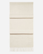 Load image into Gallery viewer, Large Woven Cashmere Scarf Ecru White
