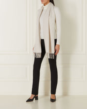 Load image into Gallery viewer, Large Woven Cashmere Scarf Ecru White
