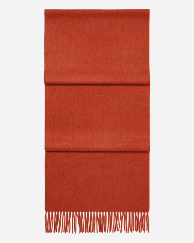 N.Peal Unisex Large Woven Cashmere Scarf Kiln Orange