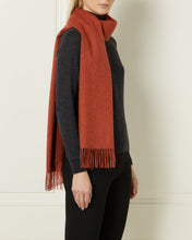 Load image into Gallery viewer, N.Peal Unisex Large Woven Cashmere Scarf Kiln Orange
