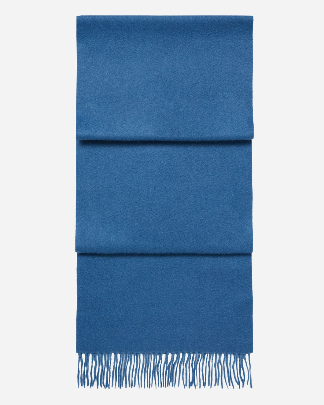 N.Peal Unisex Large Woven Cashmere Scarf Slate Blue