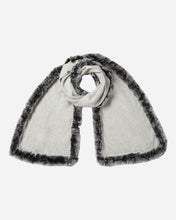 Load image into Gallery viewer, N.Peal Women&#39;s Cashmere Scarf With Fur Trim Fumo Grey
