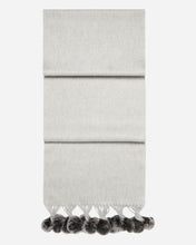 Load image into Gallery viewer, N.Peal Women&#39;s Fur Bobble Woven Cashmere Scarf Fumo Grey
