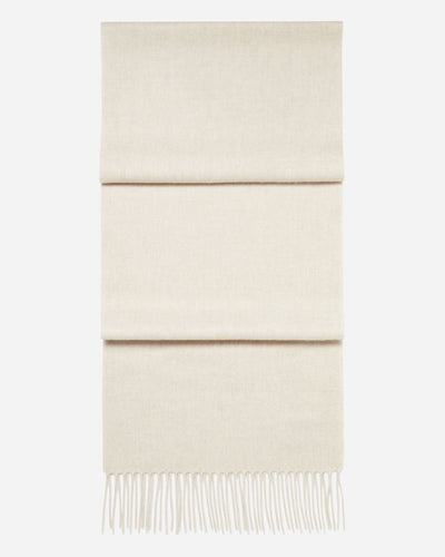 N.Peal Unisex Woven Cashmere Scarf Ecru White