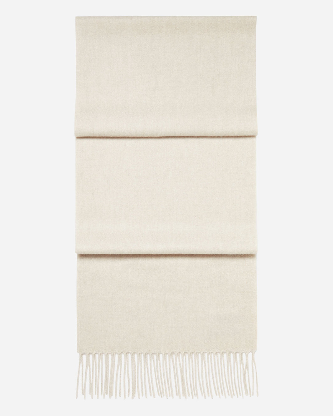 N.Peal Unisex Woven Cashmere Scarf Ecru White