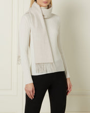 Load image into Gallery viewer, N.Peal Unisex Woven Cashmere Scarf Ecru White
