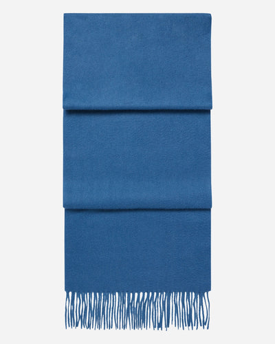 N.Peal Unisex Woven Cashmere Scarf Slate Blue