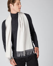 Load image into Gallery viewer, Unisex Woven Cashmere Scarf Snow Grey
