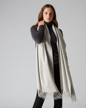 Load image into Gallery viewer, Woven Cashmere Shawl Fumo Grey
