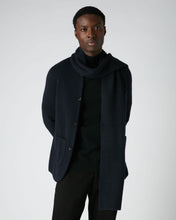 Load image into Gallery viewer, Ribbed Cashmere Scarf Navy Blue
