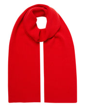 Load image into Gallery viewer, N.Peal Unisex Ribbed Cashmere Scarf Red
