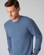 Load image into Gallery viewer, N.Peal Men&#39;s The Oxford Round Neck Cashmere Jumper Alpine Blue

