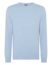 Load image into Gallery viewer, The Oxford Round Neck 1Ply Cashmere Sweater Cornflower Blue
