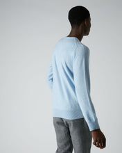 Load image into Gallery viewer, The Oxford Round Neck 1Ply Cashmere Sweater Cornflower Blue
