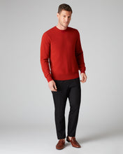 Load image into Gallery viewer, N.Peal Men&#39;s The Oxford Round Neck Cashmere Jumper Dark Orange
