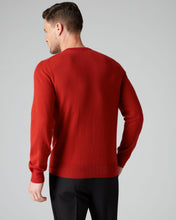 Load image into Gallery viewer, N.Peal Men&#39;s The Oxford Round Neck Cashmere Jumper Dark Orange
