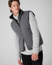 Load image into Gallery viewer, N.Peal Men&#39;s Fur Lined Gilet Elephant Grey
