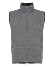 Load image into Gallery viewer, N.Peal Men&#39;s Fur Lined Gilet Elephant Grey
