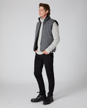 Load image into Gallery viewer, N.Peal Men&#39;s Fur Lined Gilet Elephant Grey
