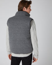 Load image into Gallery viewer, N.Peal Men&#39;s Fur Lined Gilet Elephant Grey
