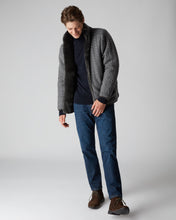 Load image into Gallery viewer, N.Peal Fur Lined Cable Cardigan Elephant Grey Dark Grey
