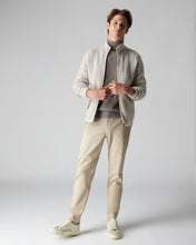 Load image into Gallery viewer, N.Peal Men&#39;s The Richmond Cable Cashmere Cardigan Snow Grey
