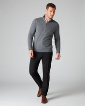 Load image into Gallery viewer, N.Peal Men&#39;s The Carnaby Half Zip Cashmere Jumper Elephant Grey
