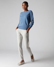 Load image into Gallery viewer, N.Peal Women&#39;s Round Neck Cashmere Jumper Alpine Blue
