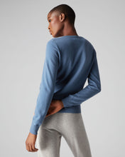 Load image into Gallery viewer, N.Peal Women&#39;s Round Neck Cashmere Jumper Alpine Blue
