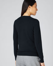 Load image into Gallery viewer, Round Neck Cashmere Sweater Black
