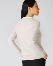 Load image into Gallery viewer, N.Peal V Neck Cashmere Sweater Ecru White
