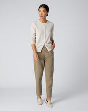 Load image into Gallery viewer, N.Peal Round Neck Cashmere Cardigan Ecru White
