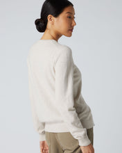 Load image into Gallery viewer, N.Peal Round Neck Cashmere Cardigan Ecru White
