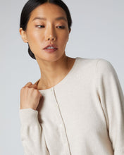 Load image into Gallery viewer, N.Peal Round Neck Cashmere Cardigan Ecru White
