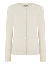 Load image into Gallery viewer, N.Peal Round Neck Cashmere Cardigan Ecru White
