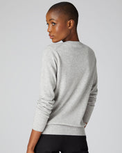 Load image into Gallery viewer, N.Peal Women&#39;s Round Neck Cashmere Cardigan Fumo Grey
