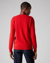 Load image into Gallery viewer, N.Peal Women&#39;s Round Neck Cashmere Cardigan Red
