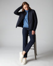 Load image into Gallery viewer, N.Peal Diamond Padded Cashmere Puffer Jacket Navy Blue
