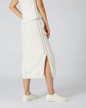 Load image into Gallery viewer, N.Peal Metal Trim Cashmere Skirt New Ivory White

