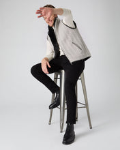 Load image into Gallery viewer, Men&#39;s Cable Fur Lined Gilet Fumo Grey + Dark Grey
