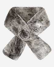 Load image into Gallery viewer, Fur Neck Warmer Charcoal Grey Tipped Fur
