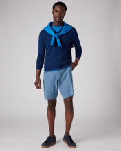 Load image into Gallery viewer, N.Peal Men&#39;s The Conduit Fine Gauge Cashmere Jumper French Blue
